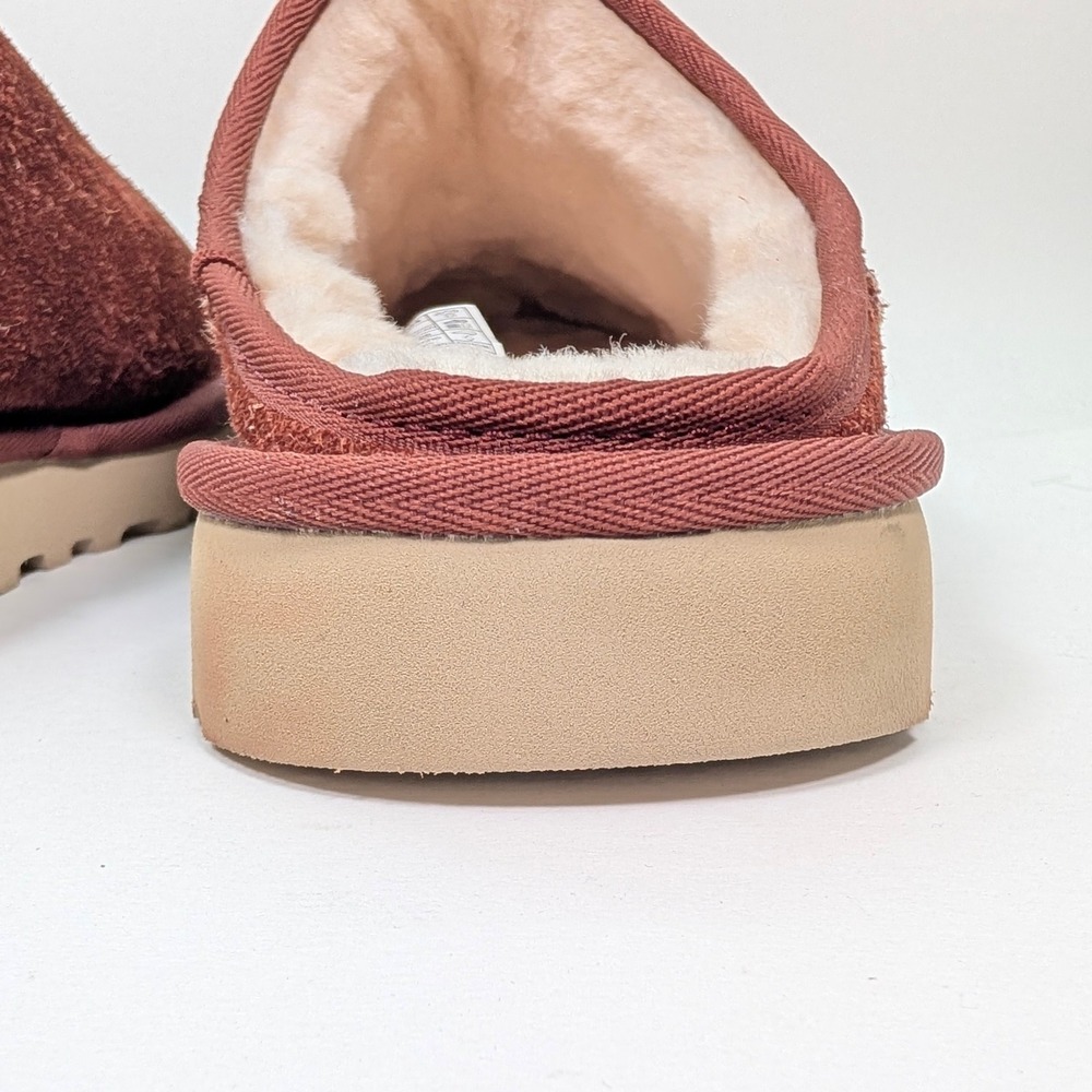 UGG Classic Slipper Burnt Cedar Shaggy Suede Mens 10 Slip On Shoes 1153104 NoBox - Picture 12 of 15